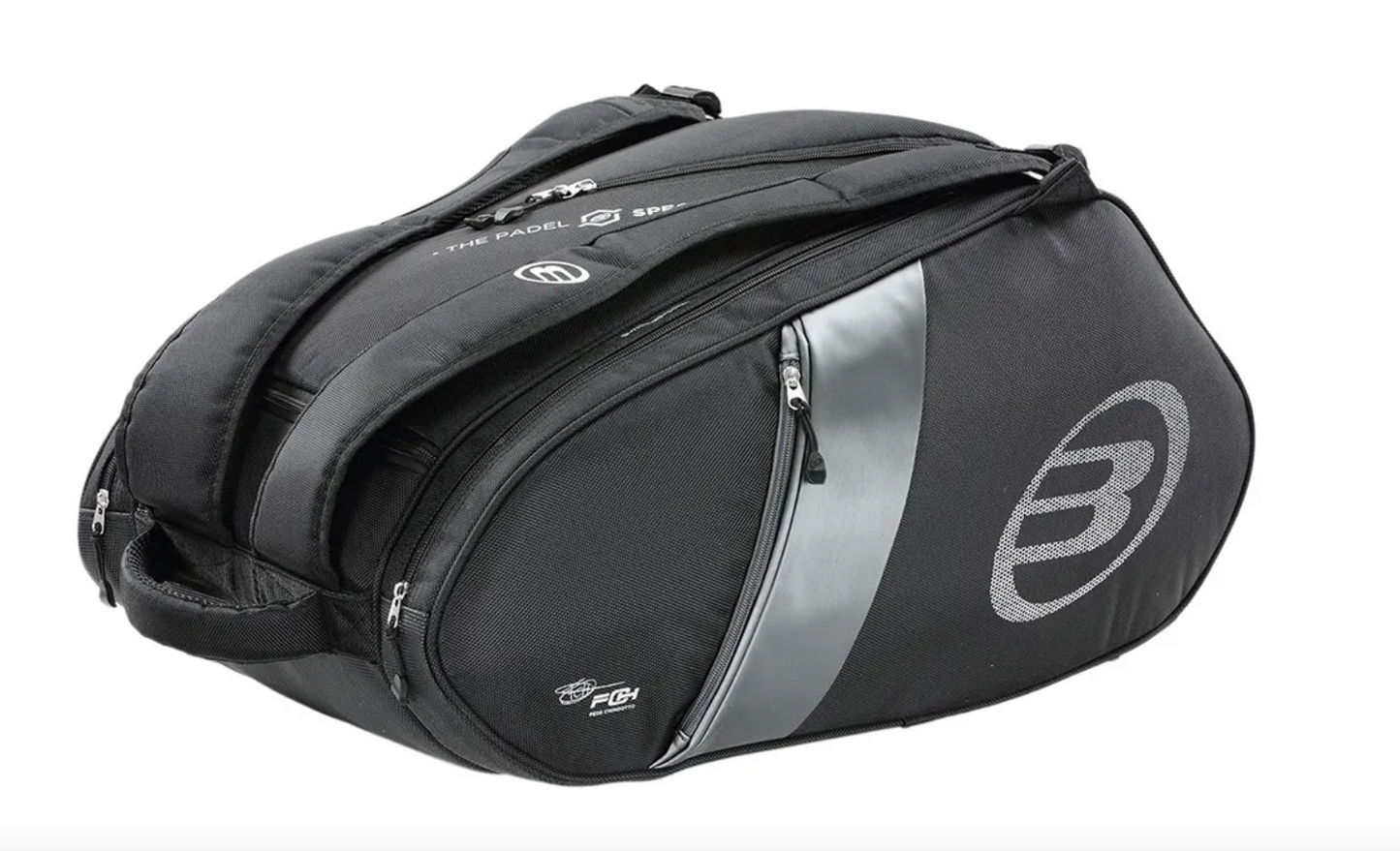 Bullpadel Racket Bag Neuron (Black and silver stripe)