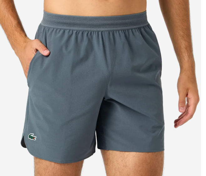 Lacoste Ultra Dry Stretch Tennis Shorts Gray (6 inch seam) GH6739 51 7EZ