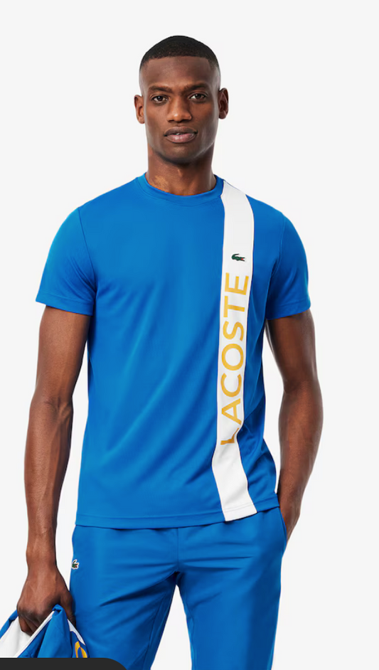 Men's Lacoste Ultra Dry Print Branding Sport T-Shirt (TH893851GI9)