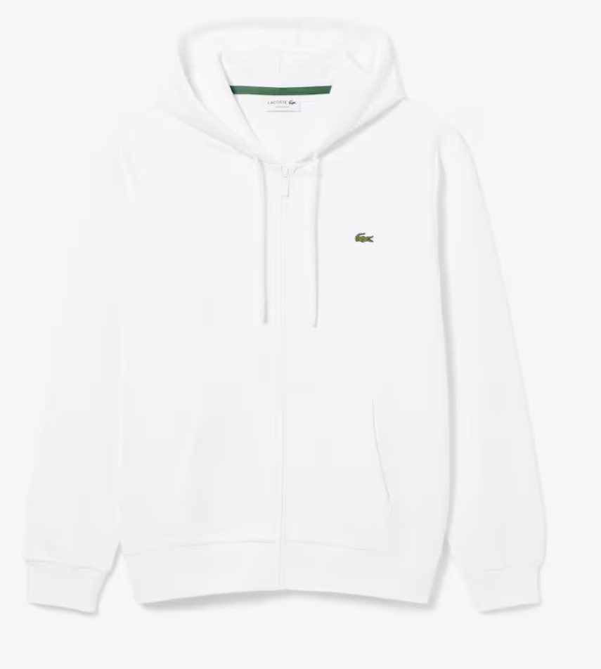 Men's Classic Fit Zip-Up Fleece Sweatshirt White (SH980951)